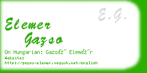 elemer gazso business card